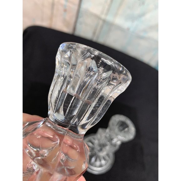 Pair of Lead Crystal Candle Stick Holders * - Picture 6 of 6